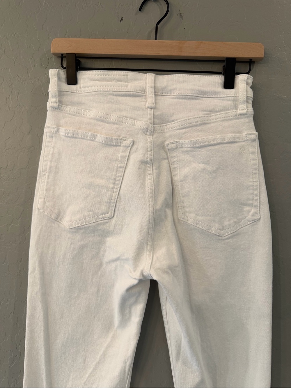 rag & bone White Bootcut High-Rise Jeans